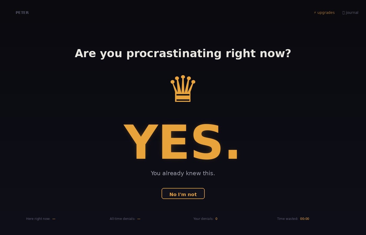 Procrastinating site preview