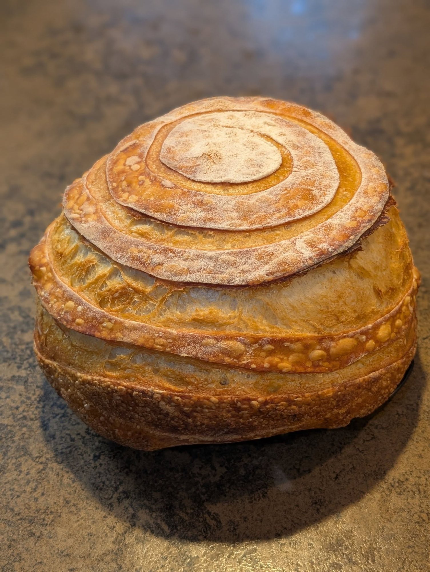 Spiral sourdough bread